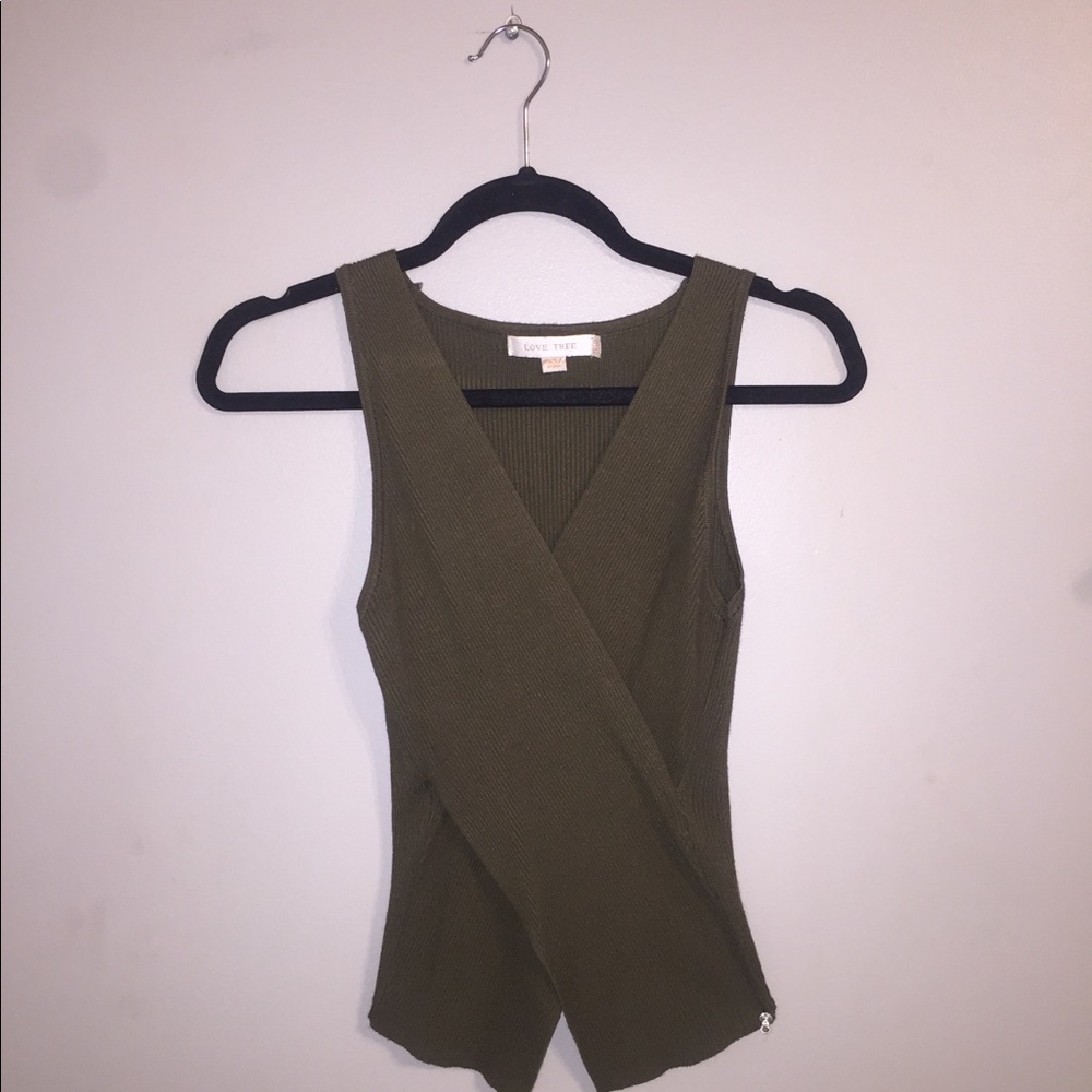 army green top
